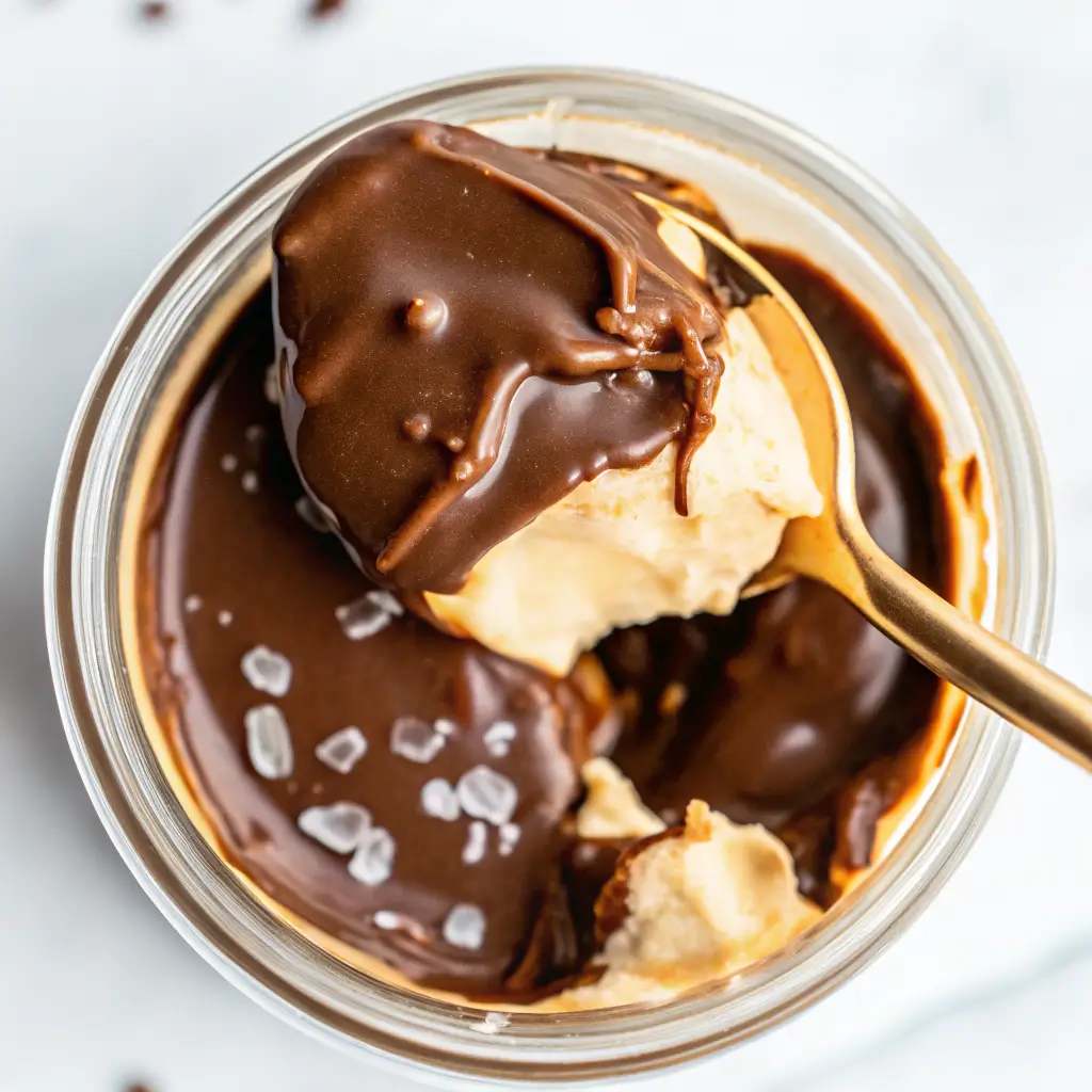Chocolate peanut butter protein overnight oats
