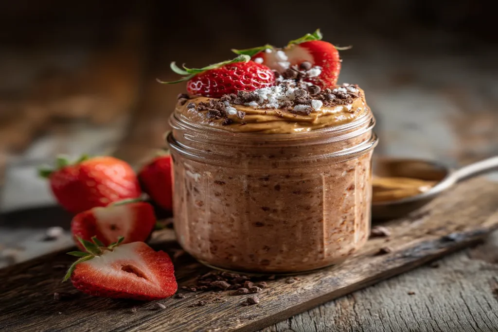 chocolate protein overnight oats