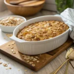 Baked overnight oats fresh out of the oven