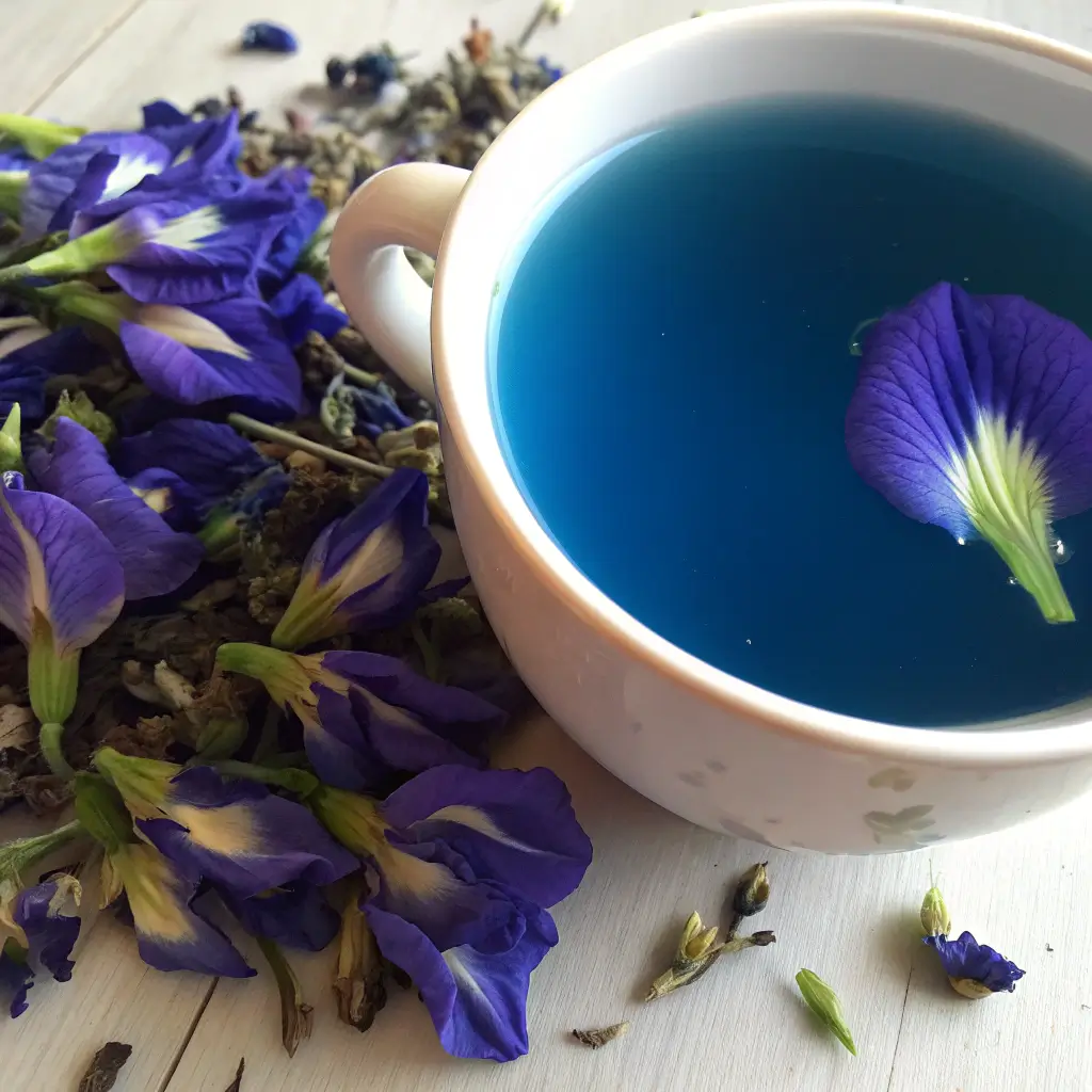 butterfly pea tea used for overnight oats