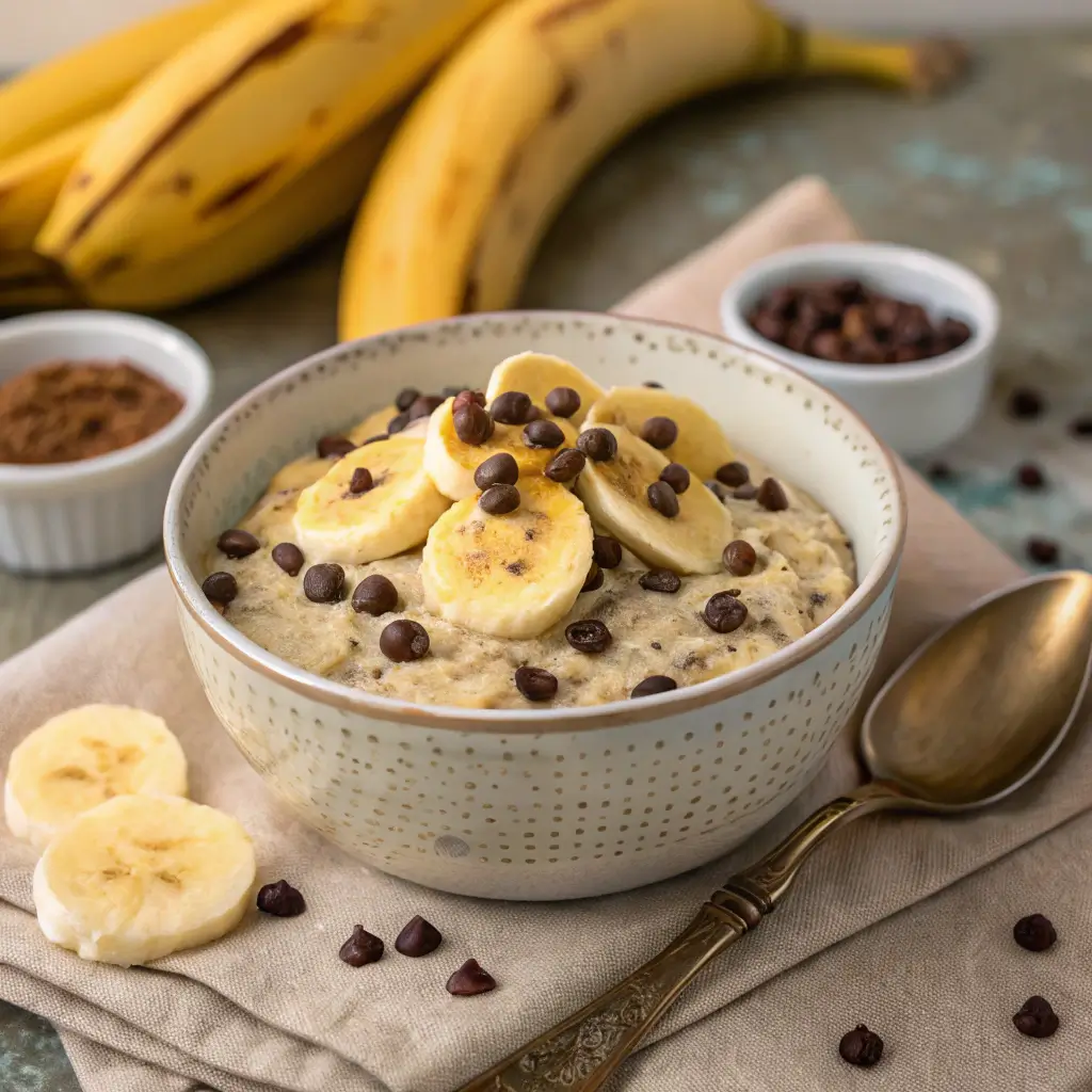 Chocolate chip banana bread overnight oats