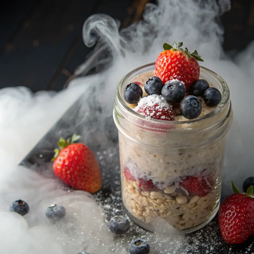 Making liquid nitrogen oats with safety gloves