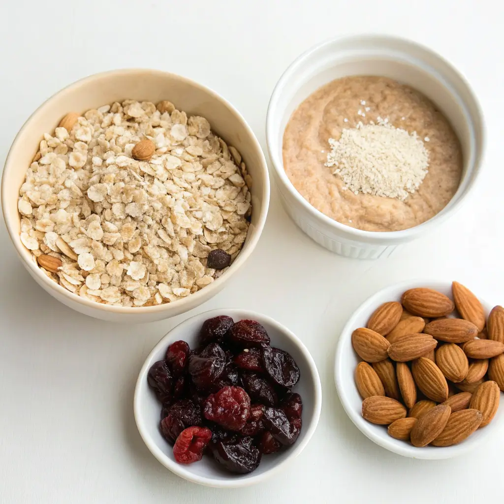 Healthy ingredients for baked overnight oats