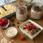 healthy dessert oats recipes including no-bake, baked, and chilled options