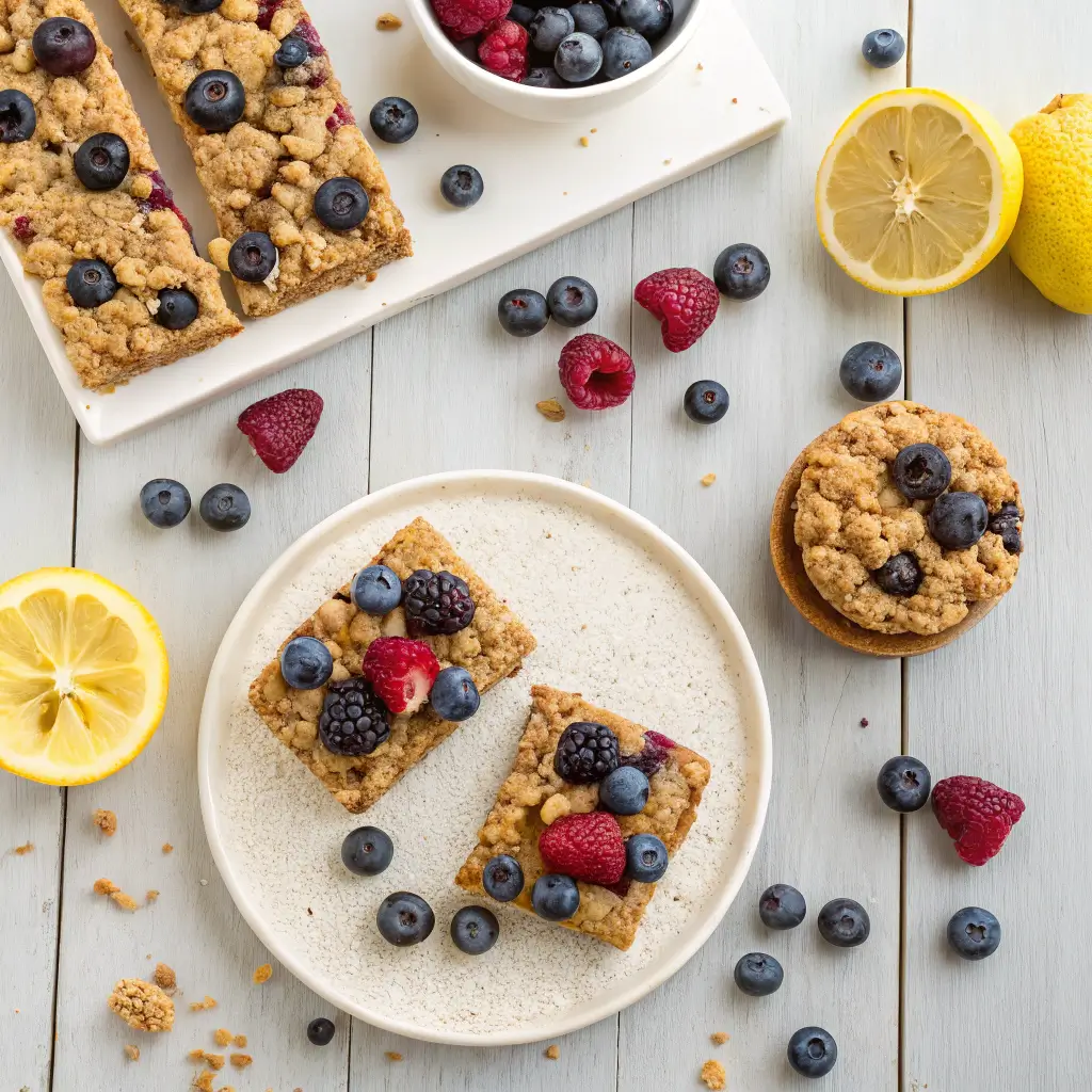 healthy dessert oats cookies, bars, and bites