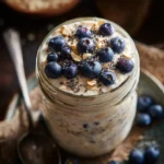 Overnight oats 101 in a mason jar with fresh fruit