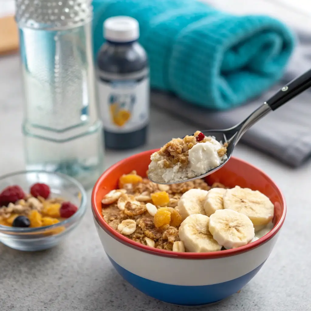 Electrolyte overnight oats post workout recovery snack