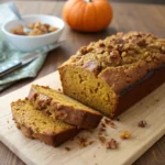 Pumpkin Banana Loaf with Cinnamon Streusel topping
