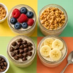 Topping ideas for chocolate peanut butter overnight oats