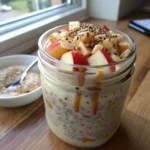 vegan no‑powder overnight oats with peanut butter and chia