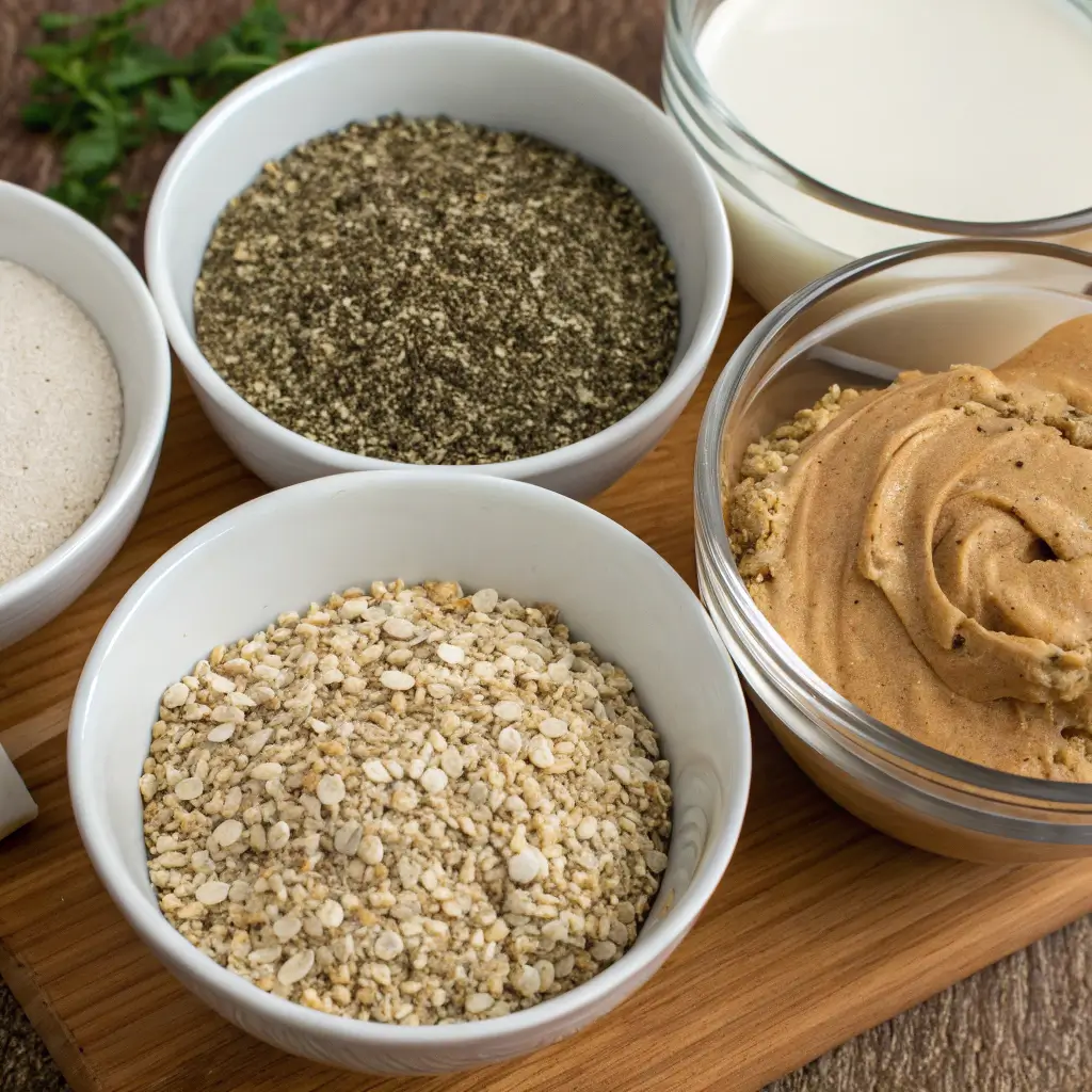 ingredients for vegan no‑powder overnight oats