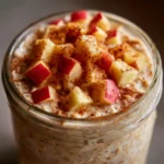 apple cinnamon overnight oats with fresh apples