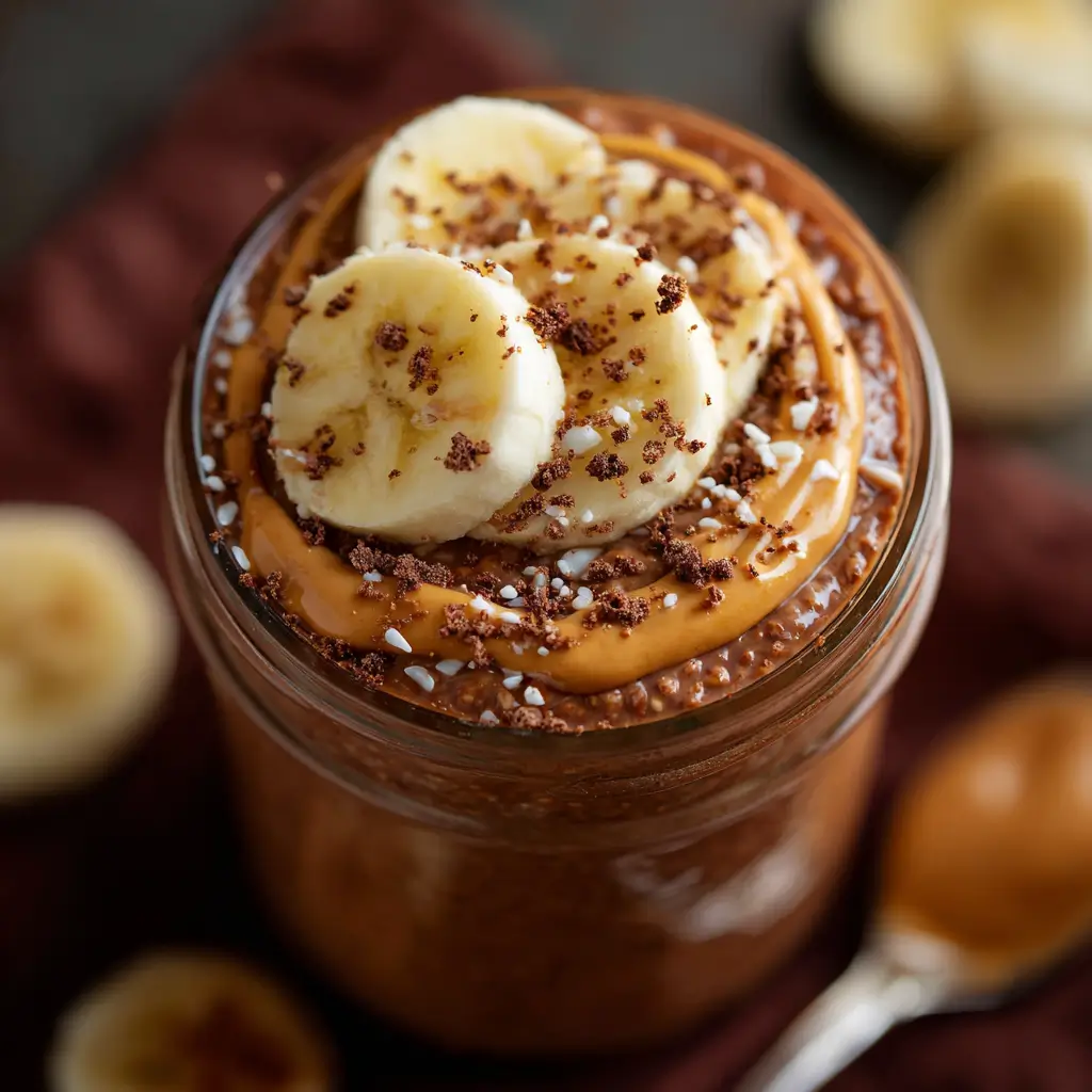 chocolate peanut butter high protein WW overnight oats