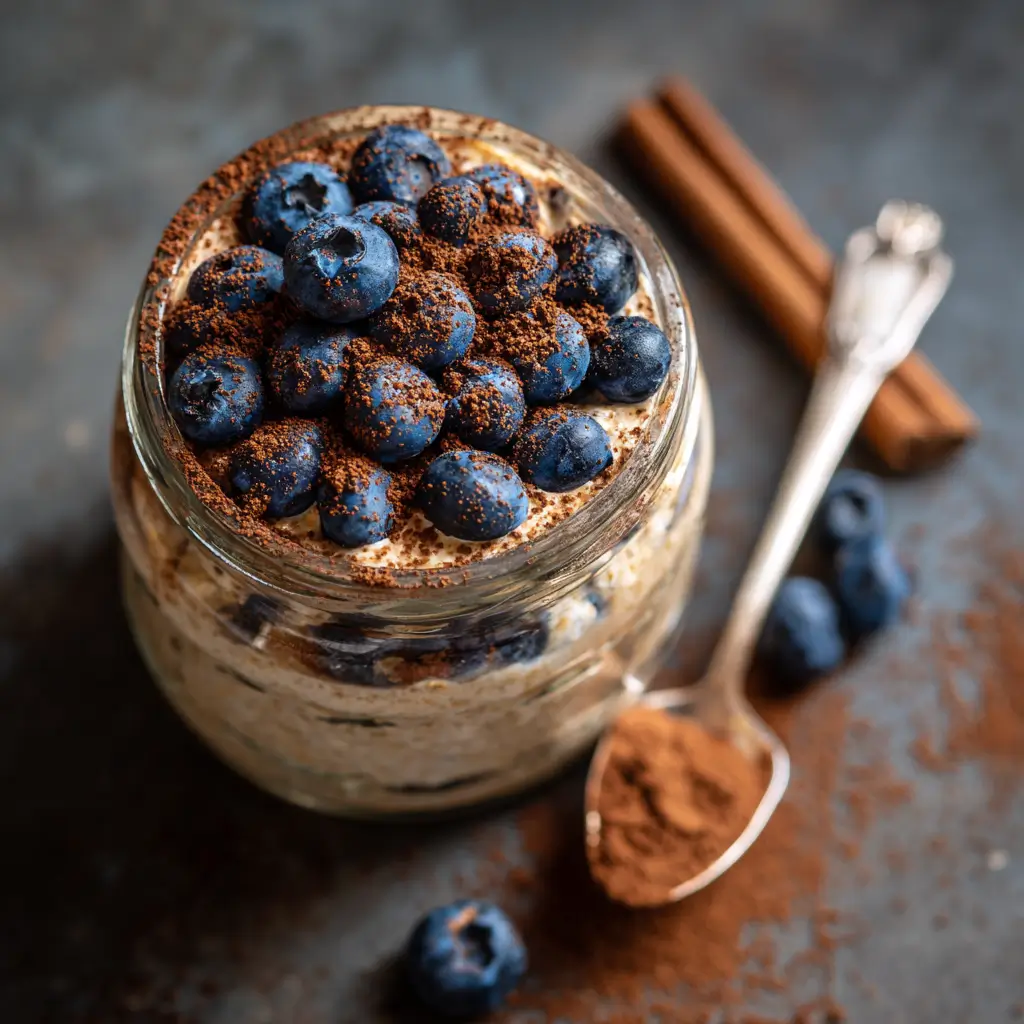cinnamon berries and cocoa as best overnight oats ingredients for weight loss