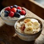 Cream of rice vs oatmeal taste side by side breakfast bowls