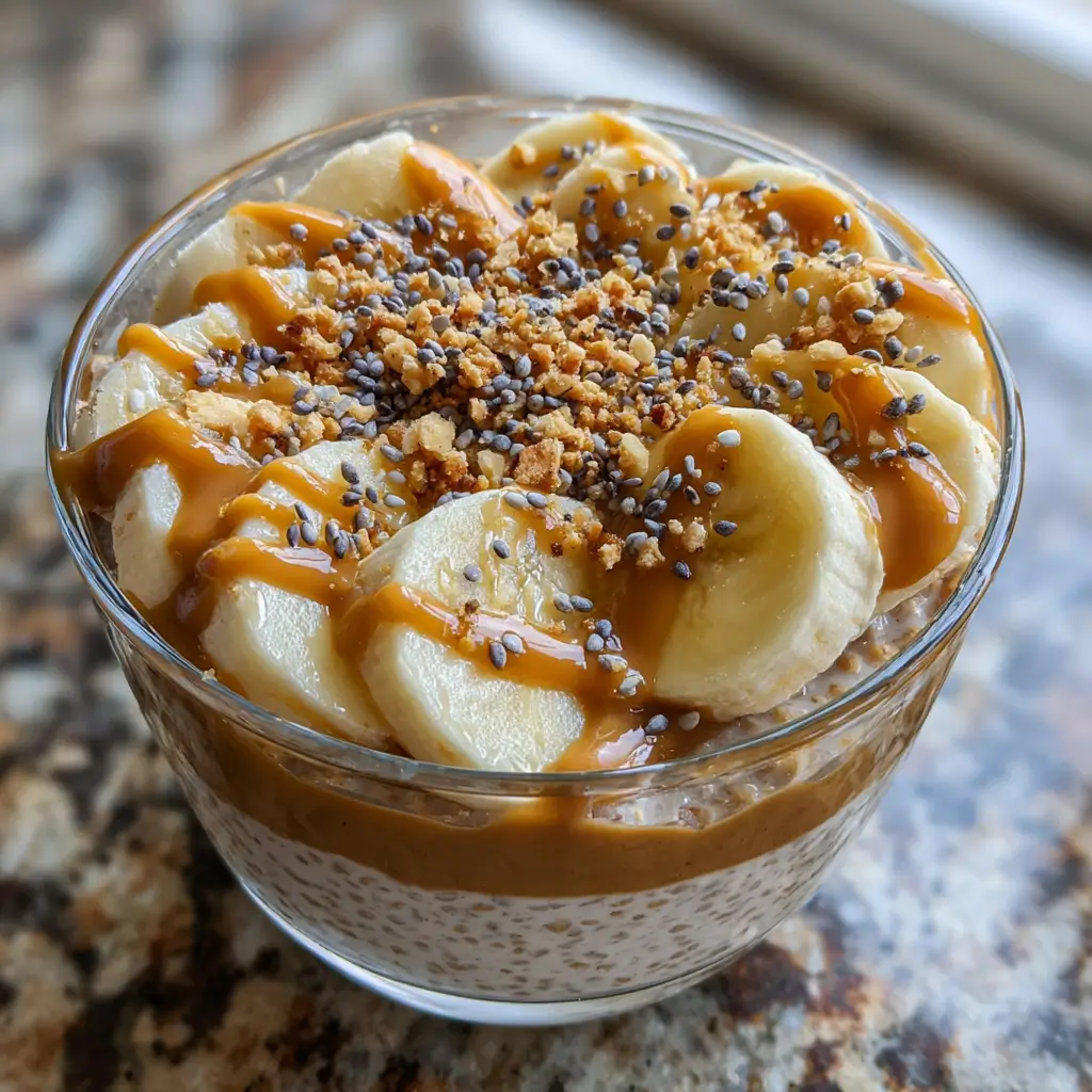 gluten free overnight oats with bananas and almond butter