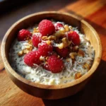 Keto overnight oats with chia, hemp, and coconut