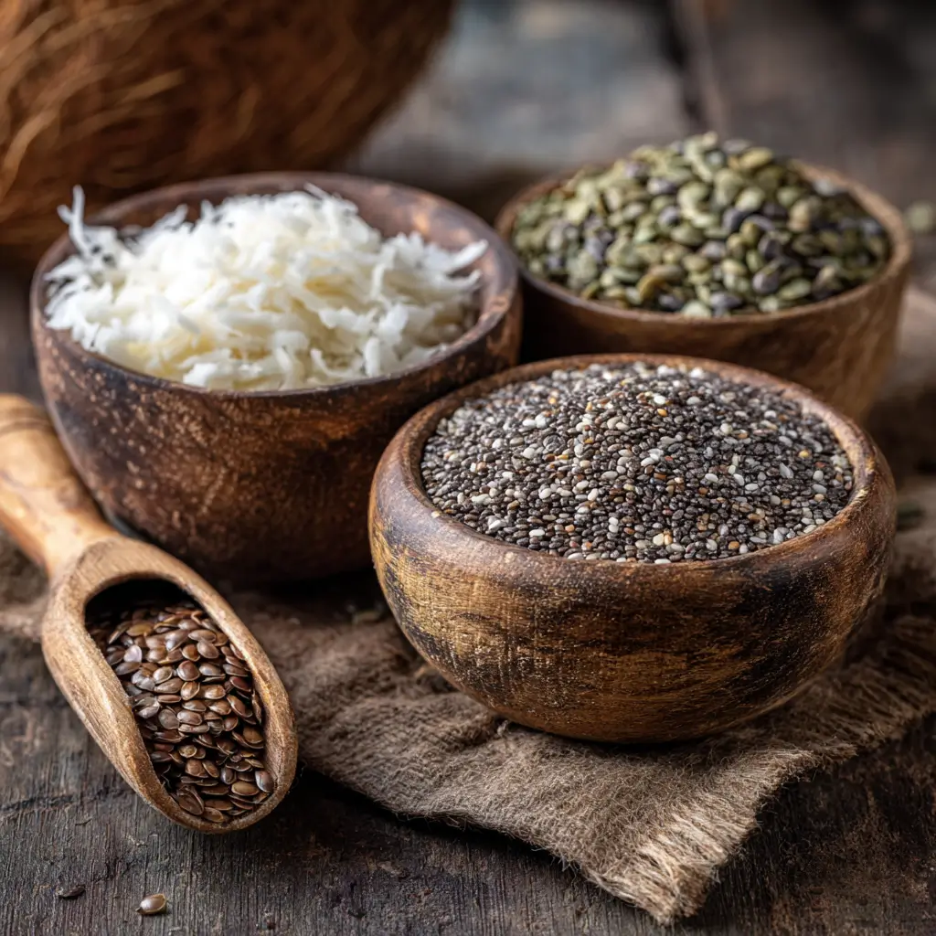 low carb oats alternatives chia hemp flax coconut