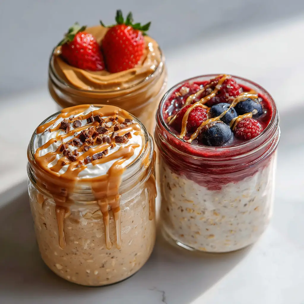 make ahead WW breakfast jars in different flavors