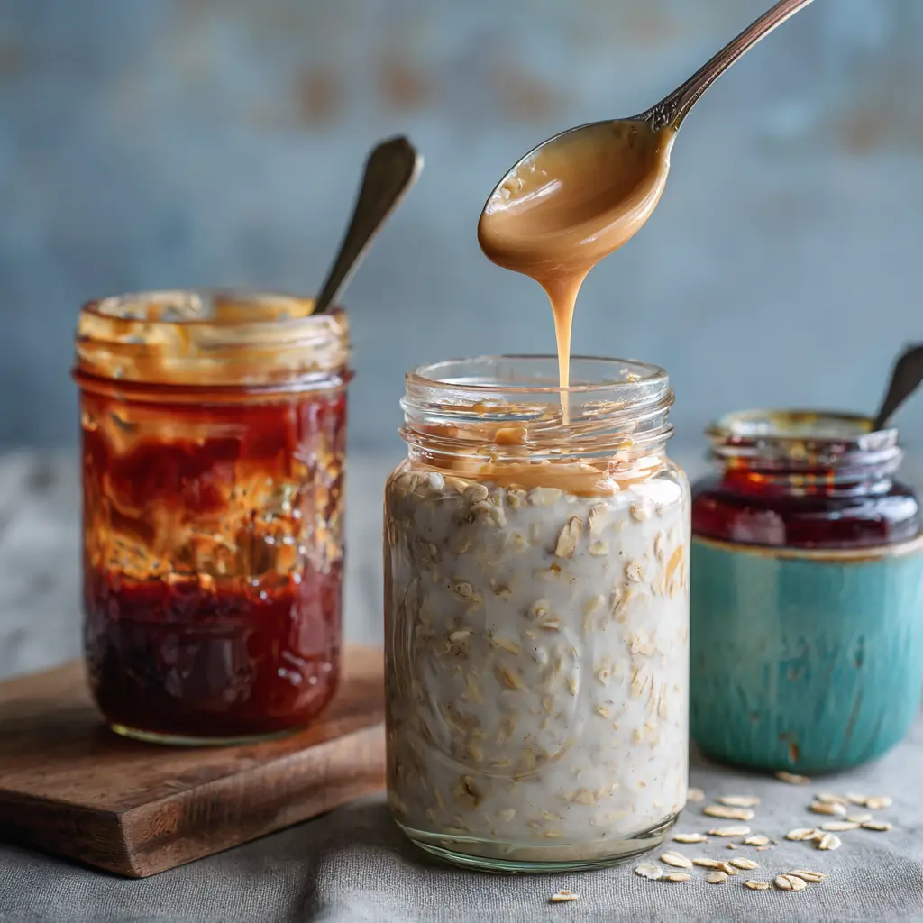 making nut free overnight oats in mason jar step by step