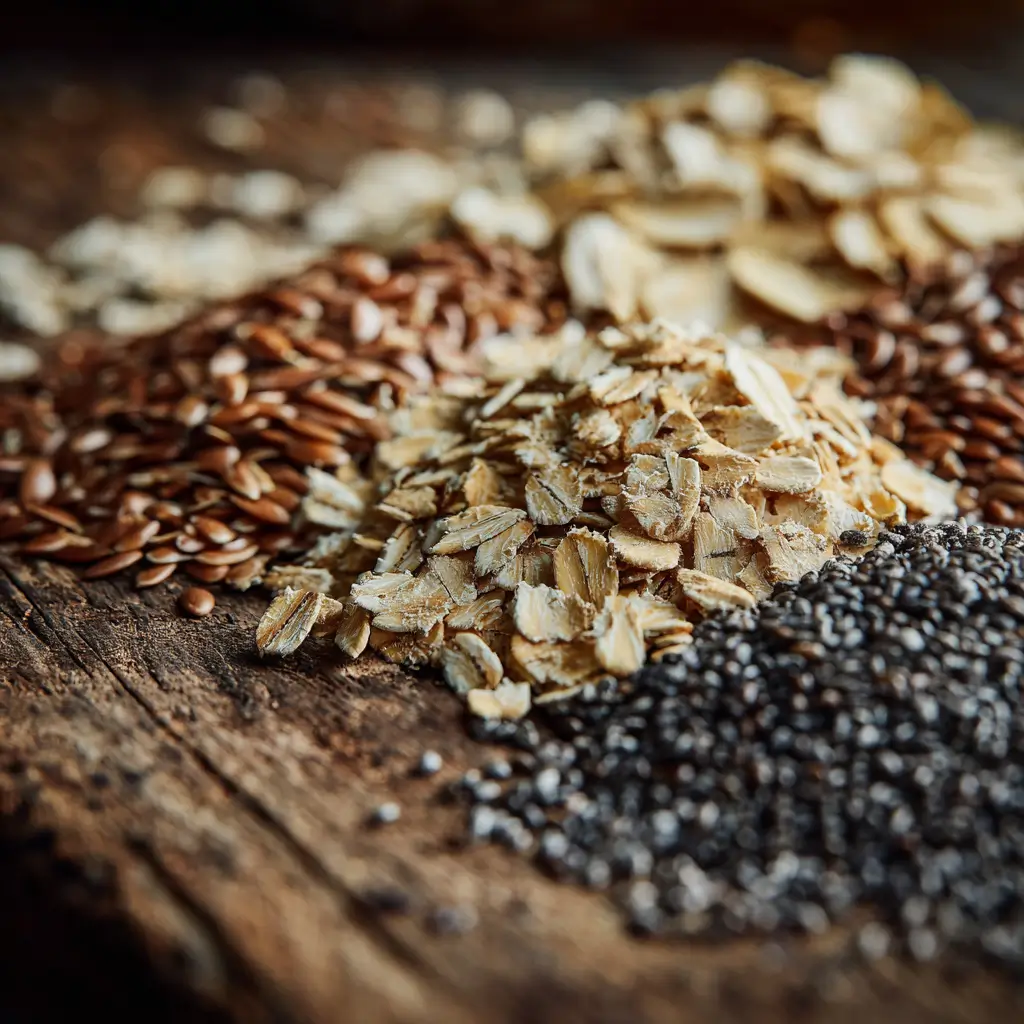 Ingredients for low sugar vegan overnight oats