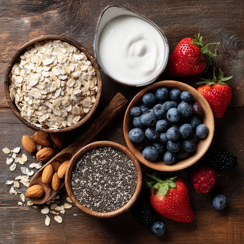 overnight oats ingredients WW friendly breakfast