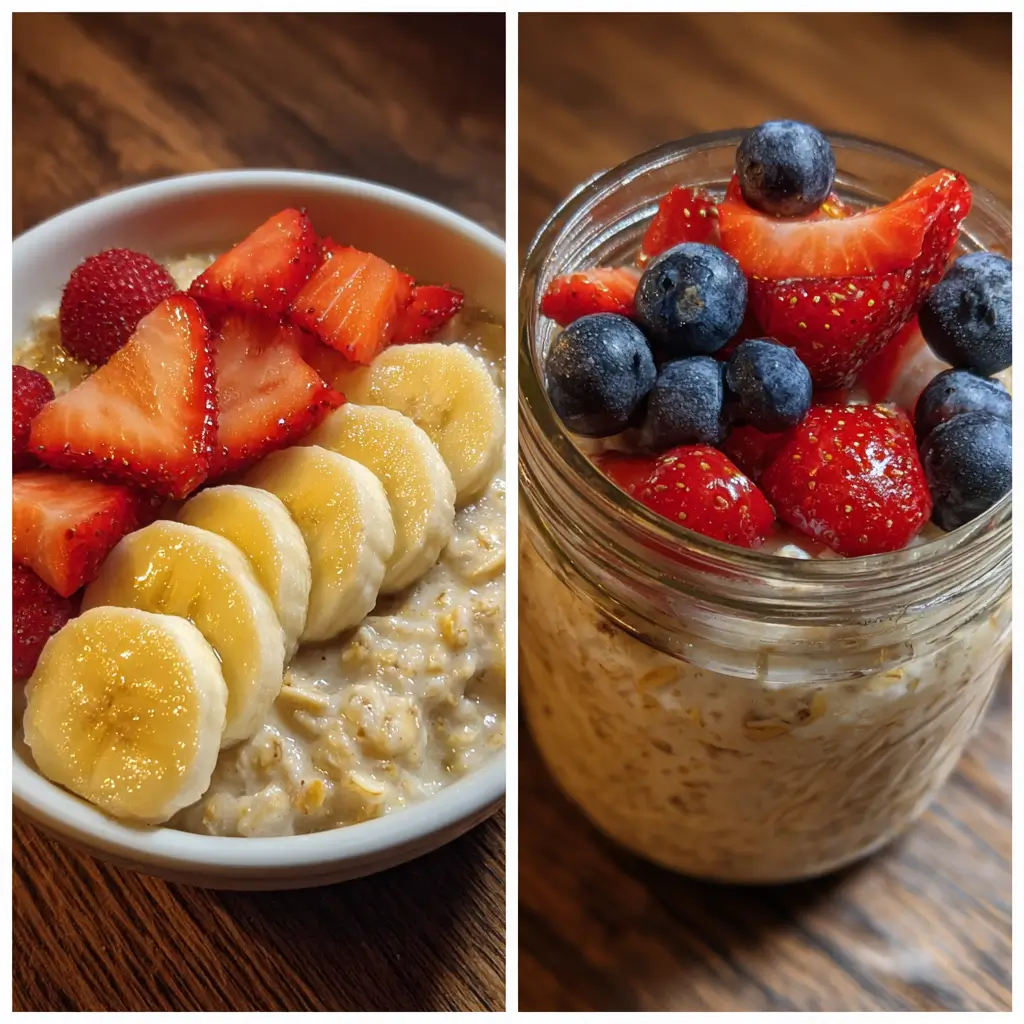 overnight oats vs cooked oatmeal WW breakfast comparison