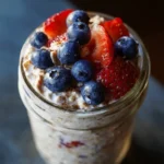 sugar free WW overnight oats with berries
