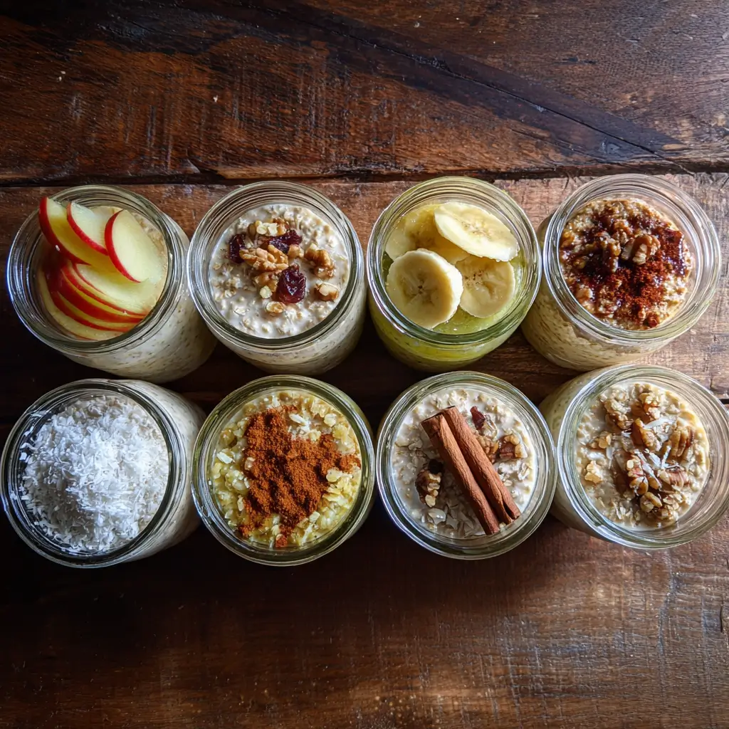 sugar free WW overnight oats meal prep jars