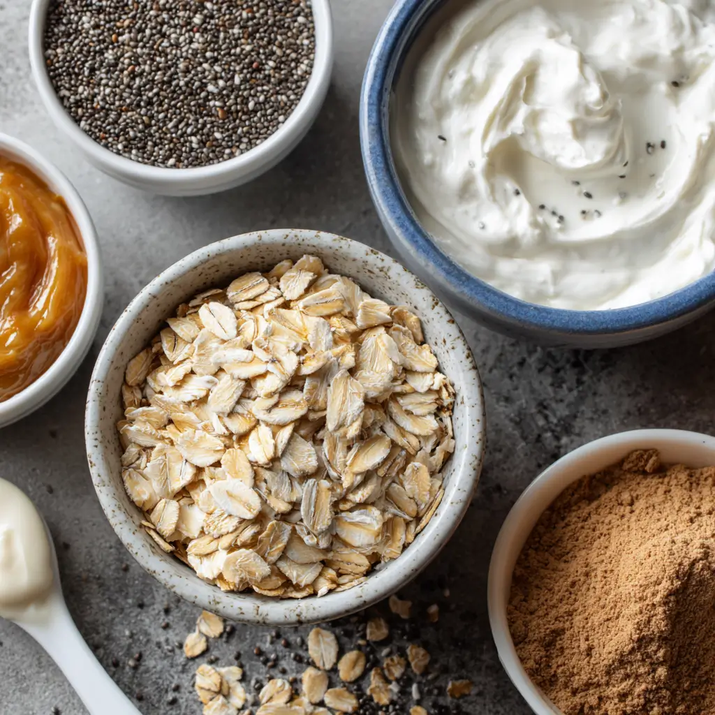 ingredients for high protein WW overnight oats