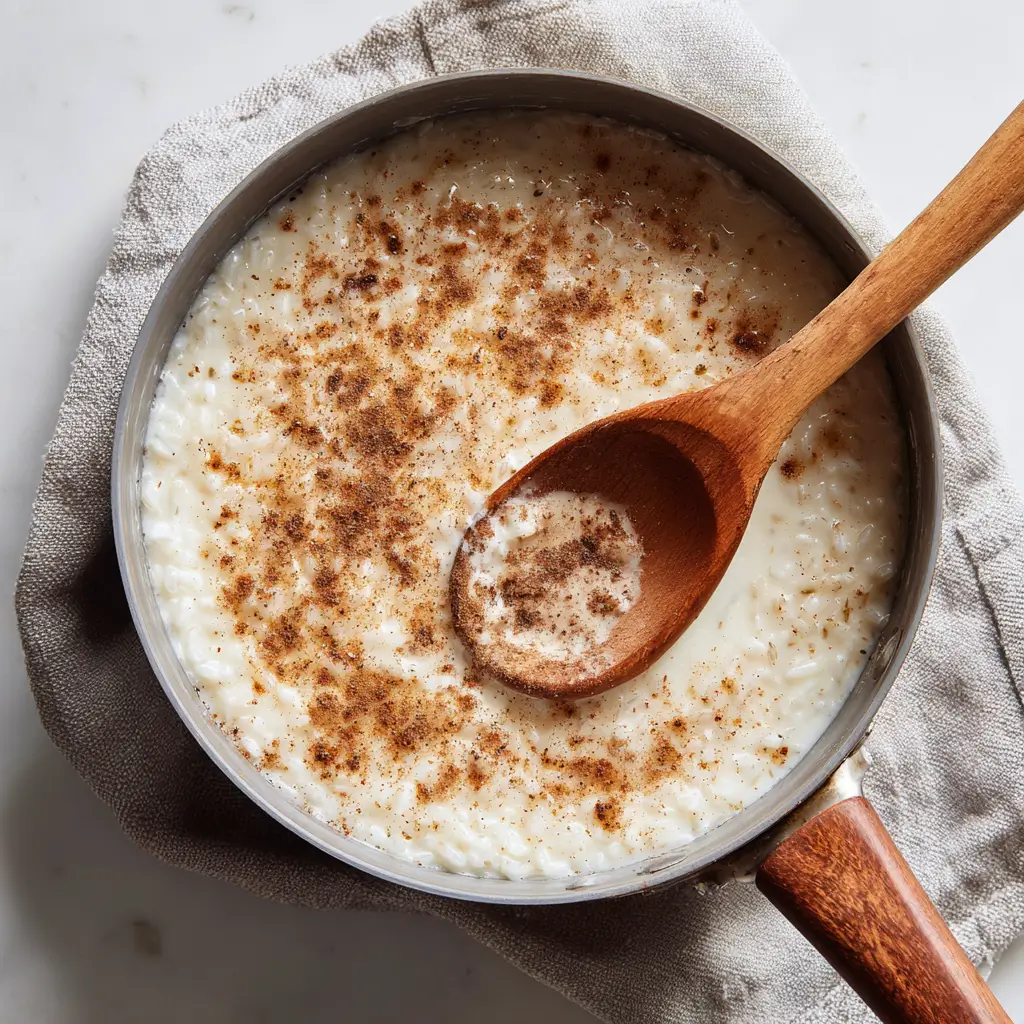 Cooking cinnamon cream of rice on stove with cinnamon
