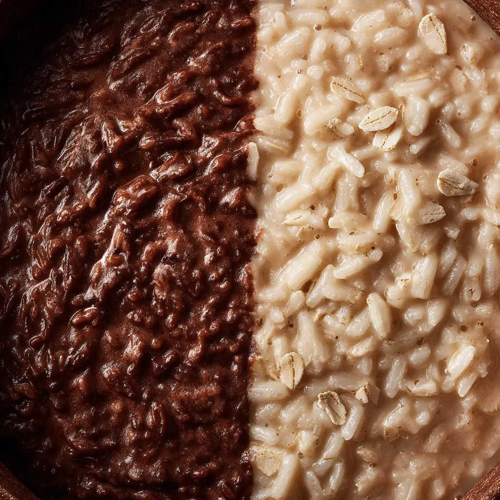 chocolate cream of rice breakfast vs oatmeal comparison
