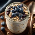 Greek yogurt diabetic oats breakfast jar