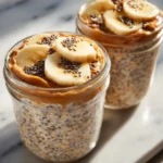 Meal prep overnight oats for gym in glass jars for athletes