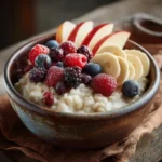 sweet cream of rice with fruit healthy breakfast