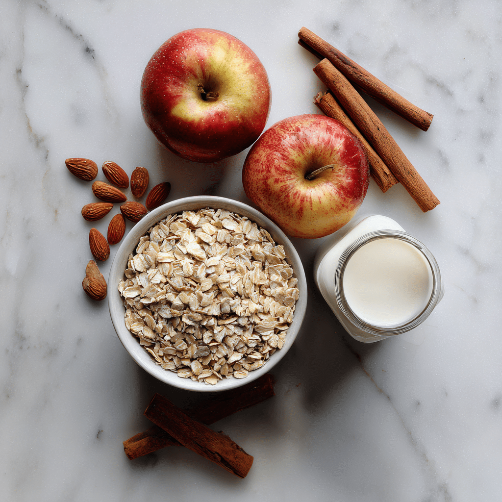 ingredients for apple cinnamon sugar free oats