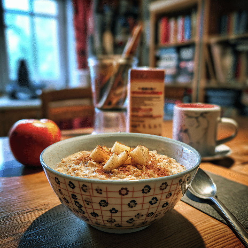 healthy apple cinnamon sugar free oats nutrition