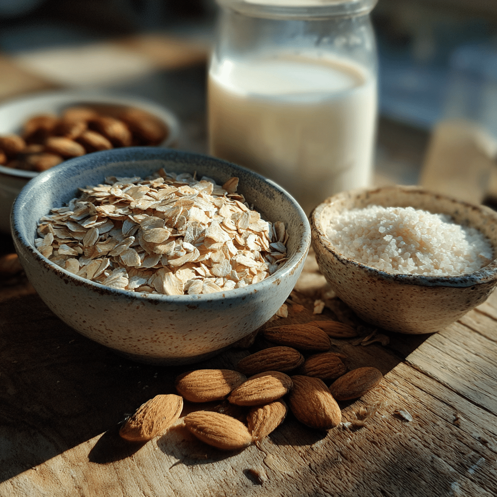 balanced overnight oats ingredients base