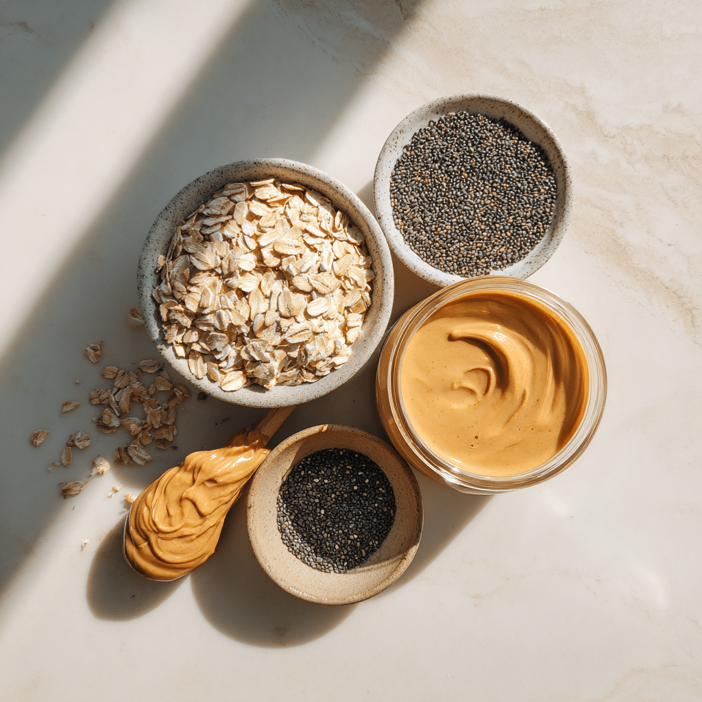 ingredients for peanut butter sugar free oats