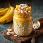 tropical banana mango sugar free oats