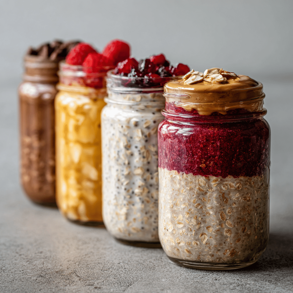 creative meal prep overnight oats flavors