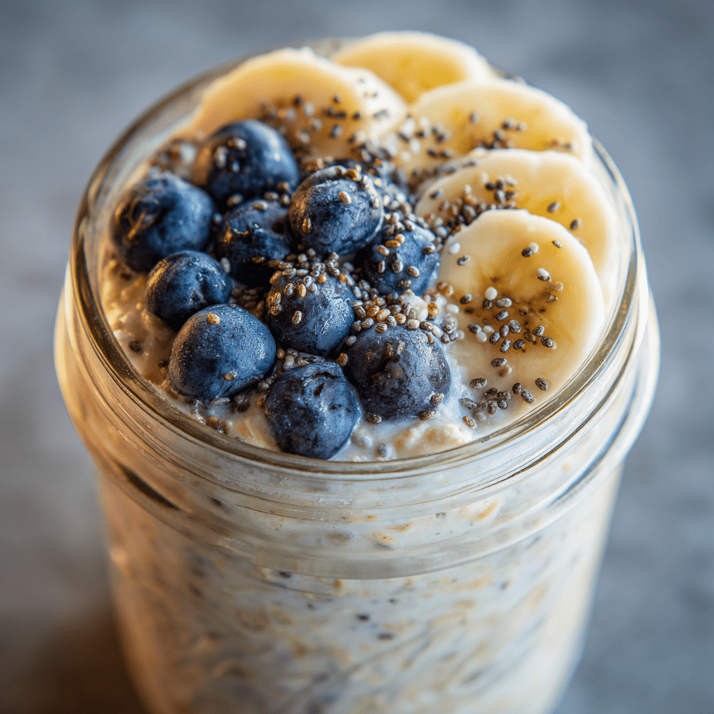 fiber overnight oats breakfast for gut health