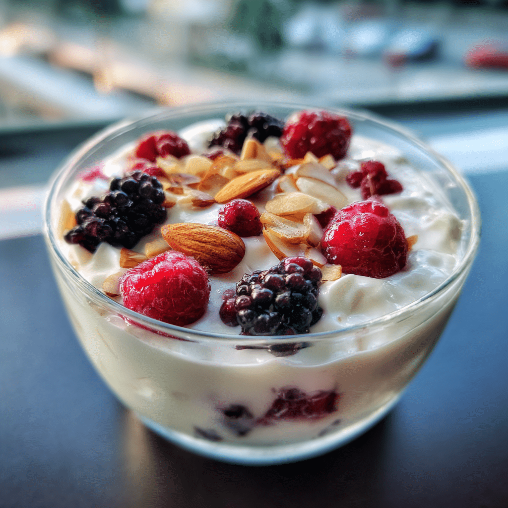Greek yogurt and berries healthy snacks for diabetics