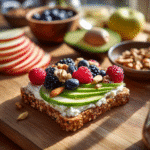 healthy snacks for diabetics arranged on a wooden table