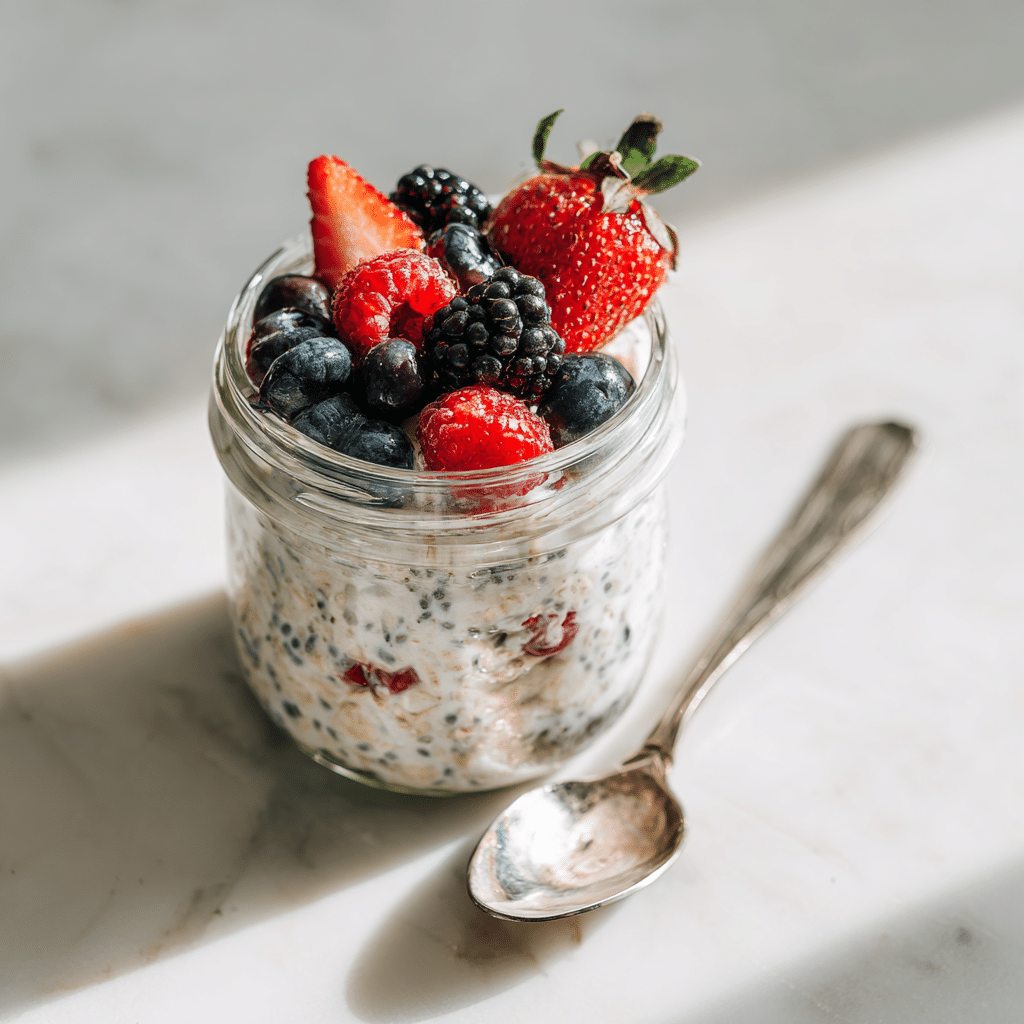 Low Sugar Vegan Overnight Oats (Healthy & Light)
