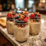 meal prep overnight oats balanced breakfast jars