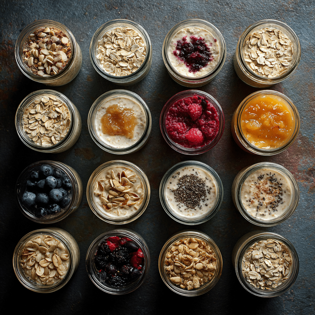 meal prep overnight oats ratio chart