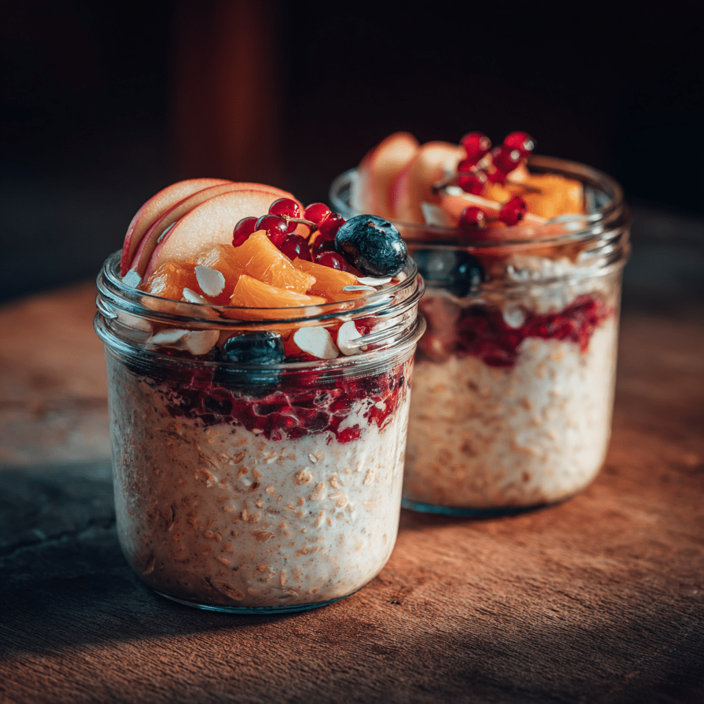 Seasonal Vegan Overnight Oats (Fresh All Year)