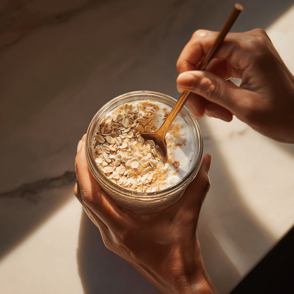 mixing dairy nut free overnight oats recipe